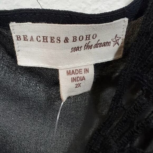 Beach boho crocheted lace‎ sheer swim suit coverup plus size 2X new!!! - Picture 4 of 5